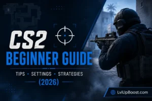 Counter-Strike 2 Beginner Guide 2026 featuring tips, recommended settings, and strategies for new CS2 players.