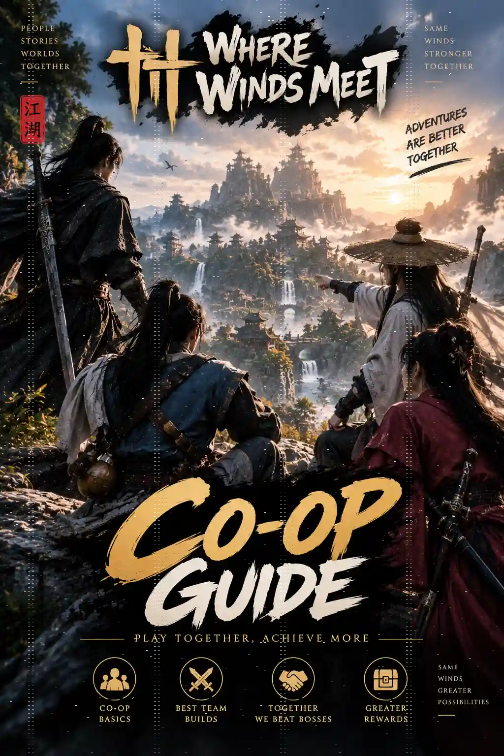 Where Winds Meet Co-op Guide showing players exploring the game world together