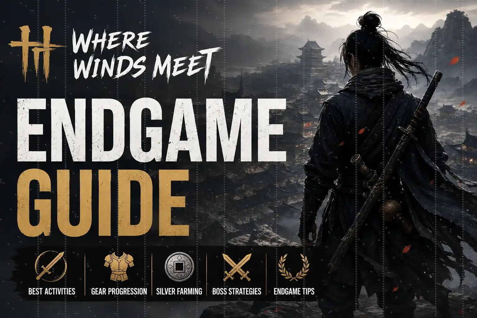 Where Winds Meet Endgame Guide 2026 featuring the best endgame activities, gear progression, Silver farming, boss strategies, and progression tips.