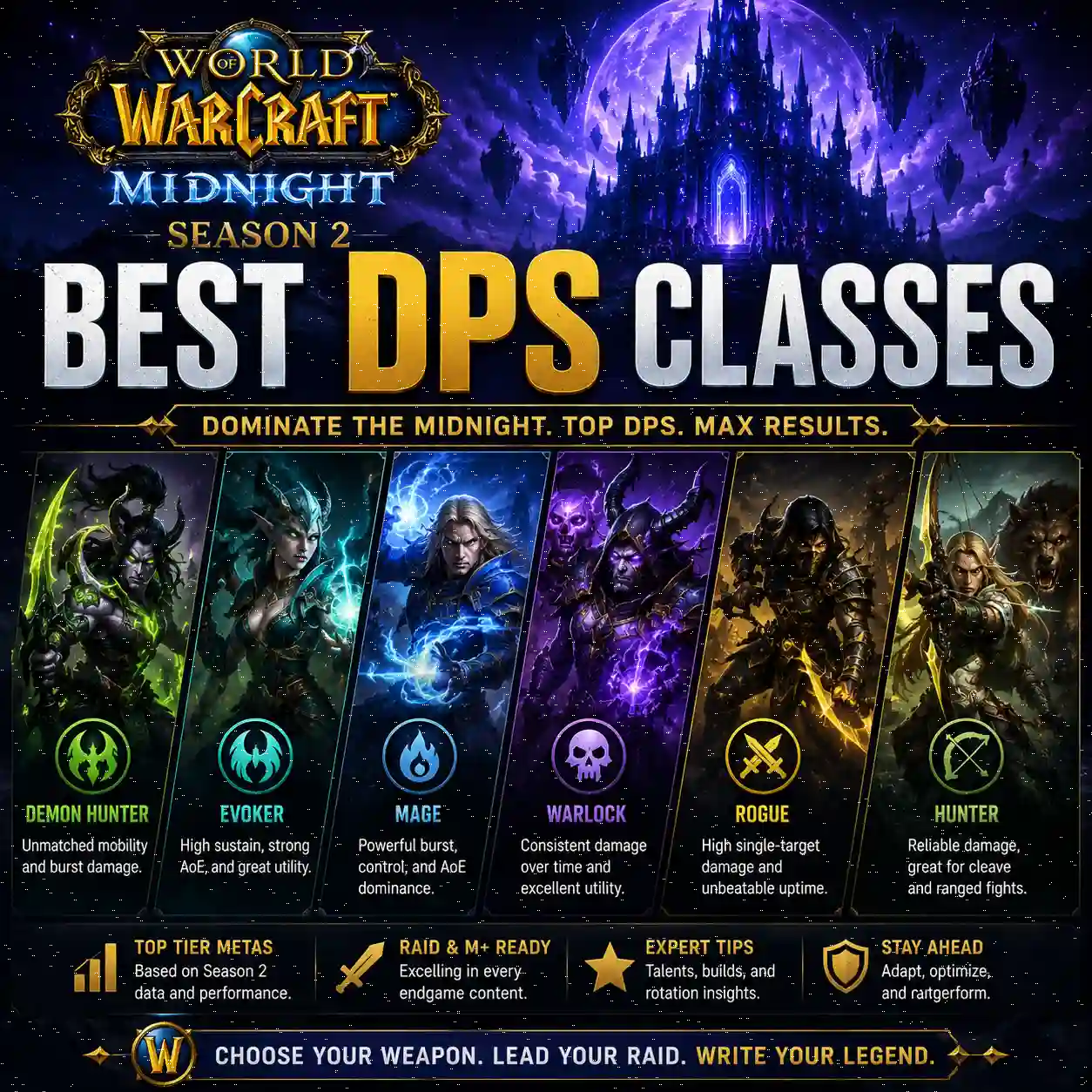 WoW Midnight Season 2 best DPS classes